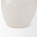 Urvi Tall Off White Speckled Asymmetrical Ceramic Vase - Default Title