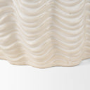 Velia Short Seashell Sculptural Cream Glazed Ceramic Vase - Default Title