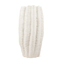 Velia Tall Seashell Sculptural Cream Glazed Ceramic Vase - Default Title