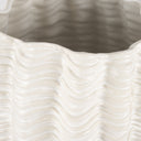 Velia Tall Seashell Sculptural Cream Glazed Ceramic Vase - Default Title