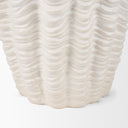 Velia Tall Seashell Sculptural Cream Glazed Ceramic Vase - Default Title