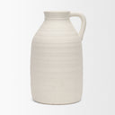 Tyrus Large Textured Matte White w Speckling Ceramic Vase - Default Title