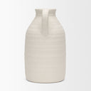 Tyrus Large Textured Matte White w Speckling Ceramic Vase - Default Title