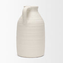 Tyrus Large Textured Matte White w Speckling Ceramic Vase - Default Title