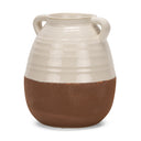 Tryna Large Beige w Matte Brown Ceramic Vase - Default Title