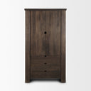 Wallen Solid Dark Brown Wood Curio Cabinet - Default Title