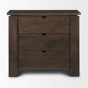 Wallen Solid Dark Brown Wood 3 Drawer Accent Cabinet - Default Title