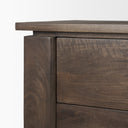 Wallen Solid Dark Brown Wood 3 Drawer Accent Cabinet - Default Title