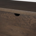Wallen Solid Dark Brown Wood 3 Drawer Accent Cabinet - Default Title