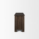 Wallen 2 Door Solid Dark Brown Wood w 3 Drawers Sideboard - Default Title