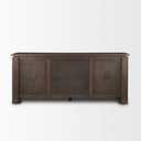 Wallen 2 Door Solid Dark Brown Wood w 3 Drawers Sideboard - Default Title
