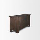 Wallen 2 Door Solid Dark Brown Wood w 3 Drawers Sideboard - Default Title