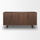 Varenna 4 Door Dark Brown Wood w Rope Handles Sideboard - Default Title
