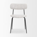 Casey Matte Black Metal w Gray Fabric Dining Chair - Default Title