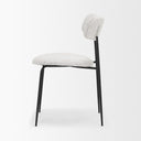 Casey Matte Black Metal w Gray Fabric Dining Chair - Default Title