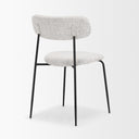 Casey Matte Black Metal w Gray Fabric Dining Chair - Default Title
