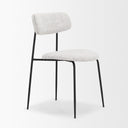 Casey Matte Black Metal w Gray Fabric Dining Chair - Default Title