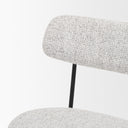 Casey Matte Black Metal w Gray Fabric Dining Chair - Default Title