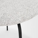 Casey Matte Black Metal w Gray Fabric Dining Chair - Default Title
