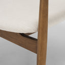 Haggen Medium Brown Oak Wood w Cream Fabric Accent Chair - Default Title