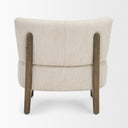 Vyra Dark Brown Wood w Cream Fabric Accent Chair - Default Title