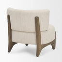 Vyra Dark Brown Wood w Cream Fabric Accent Chair - Default Title