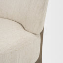 Vyra Dark Brown Wood w Cream Fabric Accent Chair - Default Title