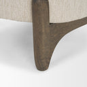 Vyra Dark Brown Wood w Cream Fabric Accent Chair - Default Title