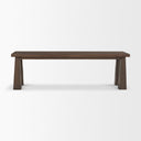 Wolcott Rectangular Dark Brown Solid Wood Bench - Default Title