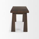 Wolcott Rectangular Dark Brown Solid Wood Bench - Default Title