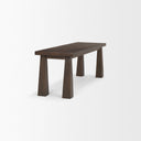 Wolcott Rectangular Dark Brown Solid Wood Bench - Default Title