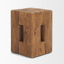 Waylen Natural Wood Block Accent Stool - Default Title