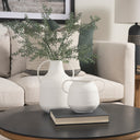 Treva Tall White w Black Speckles Metal Vase - Default Title