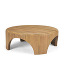 Shima Round Light Brown Wood WArched Legs Coffee Table - Default Title