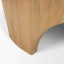 Shima Round Light Brown Wood WArched Legs Coffee Table - Default Title