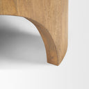 Shima Round Light Brown Wood WArched Legs Coffee Table - Default Title