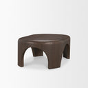 Shima Oval Dark Brown Wood w Arched Legs Coffee Table - Default Title
