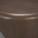 Shima Oval Dark Brown Wood w Arched Legs Coffee Table - Default Title