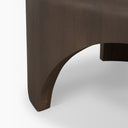 Shima Oval Dark Brown Wood w Arched Legs Coffee Table - Default Title