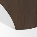 Shima Oval Dark Brown Wood w Arched Legs Coffee Table - Default Title