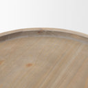 Virve Round Light Brown Wood w Gray Wash Wooden Trays - Default Title