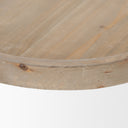 Virve Round Light Brown Wood w Gray Wash Wooden Trays - Default Title