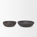 Wendell Dark Brown Wood w Wood Beads Round Bowls - Default Title