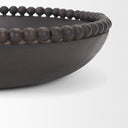 Wendell Dark Brown Wood w Wood Beads Round Bowls - Default Title