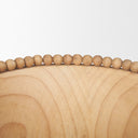 Wendell Light Brown Wood w Wood Bead Round Bowls - Default Title