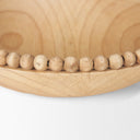 Wendell Light Brown Wood w Wood Bead Round Bowls - Default Title