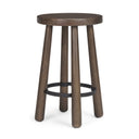 Weldon Dark Brown Wood w Matte Black Metal Counter Stool - Default Title
