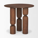 Sonel Pedestal Medium Dark Brown Acacia Wood Foyer Table - Default Title