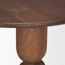 Sonel Pedestal Medium Dark Brown Acacia Wood Foyer Table - Default Title