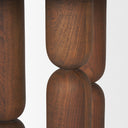 Sonel Pedestal Medium Dark Brown Acacia Wood Foyer Table - Default Title